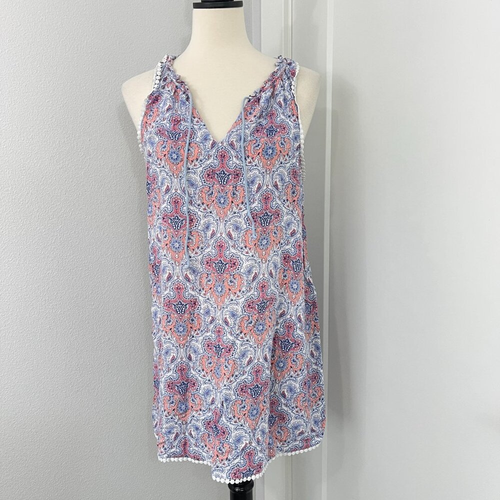 Victoria's Secret Medium Blue, Pink Paisley Sleeveless Sleep Dress Nightie